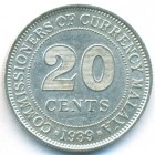 Малайя, 20 центов 1939 год