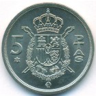 Испания, 5 песет 1975 (76) год (UNC)