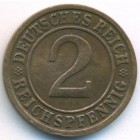 Веймарская республика, 2 рейхспфеннига 1936 D