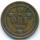 Швеция, 2 эре 1898 год