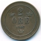 Швеция, 2 эре 1907 год