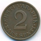 Эстония, 2 сента 1934 год