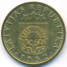Латвия, 10 сантим 1992 год (UNC)