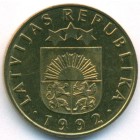 Латвия, 20 сантим 1992 год (UNC)