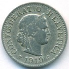 Швейцария, 5 раппенов 1919 год