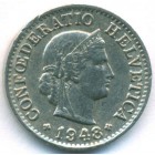 Швейцария, 5 раппенов 1948 год
