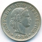 Швейцария, 20 раппенов 1950 год