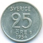Швеция, 25 эре 1954 год