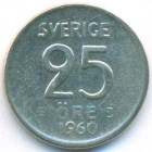 Швеция, 25 эре 1960 год