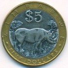 Зимбабве, 5 долларов 2001 год