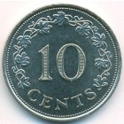 Мальта, 10 центов 1972 год (UNC)