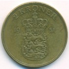 Дания, 2 кроны 1951 год