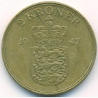Дания, 2 кроны 1947 год