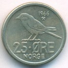 Норвегия, 25 эре 1966 год (UNC)