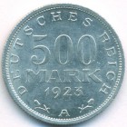 Веймарская Республика, 500 марок 1923 год A (AU)