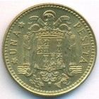 Испания, 1 песета 1975(80) год (UNC)