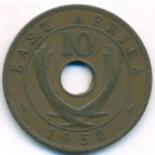 Британская Восточная Африка, 10 центов 1952 год