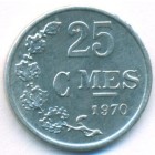 Люксембург, 25 сантимов 1970 год (UNC)