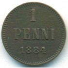 Княжество Финляндия, 1 пенни 1884 год