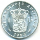 Нидерландские Антилы, 1 гульден 1963 год (UNC)