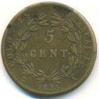 Французские колонии, 5 сантимов 1825 год