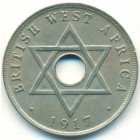 Британская Западная Африка, 1 пенни 1917 год H