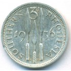 Южная Родезия, 3 пенса 1936 год