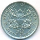 Кения, 50 центов 1967 год (UNC)