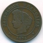 Франция, 5 сантимов 1875 год A