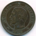 Франция, 10 сантимов 1856 год BB