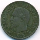 Франция, 5 сантимов 1855 год W