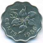 Свазиленд, 5 центов 1986 год
