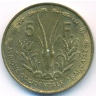 Французская Западная Африка, 5 франков 1956 год (UNC)