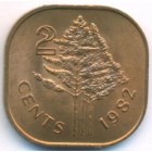 Свазиленд, 2 цента 1982 год (UNC)