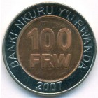 Руанда, 100 франков 2007 год (AU)