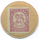 Испания, 25 сентимо 1937 год ТОКЕН