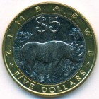 Зимбабве, 5 долларов 2001 год (UNC)