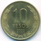 Чили, 10 песо 2000 год (UNC)