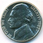 США, 5 центов 1981 год D (UNC)