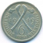 Южная Родезия, 6 пенсов 1949 год