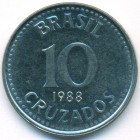 Бразилия, 10 крузадо 1988 год