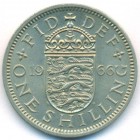 Великобритания, 1 шиллинг 1966 год (AU)