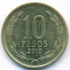 Чили, 10 песо 2010 год (UNC)