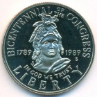 США, 1/2 доллара 1989 год S (PROOF)