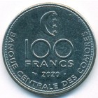 Коморы, 100 франков 2020 год (AU)