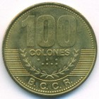 Коста-Рика, 100 колонов 2007 год (UNC)