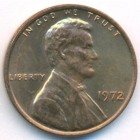 США, 1 цент 1972 год (UNC)