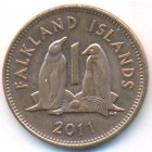 Фолклендские острова, 1 пенни 2011 год (UNC)