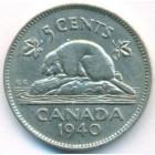 Канада, 5 центов 1940 год