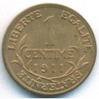 Франция, 1 сантим 1911 год (UNC)